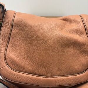 Elegant Peachy colored Leather Shoulder Bag